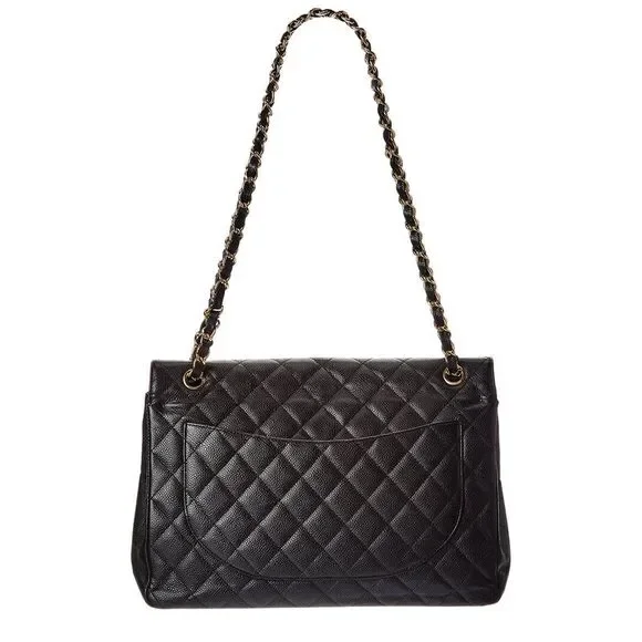 Chanel Black Caviar Leather Classic Double Flap (Authentic Pre-Loved) - Picture 2 of 4